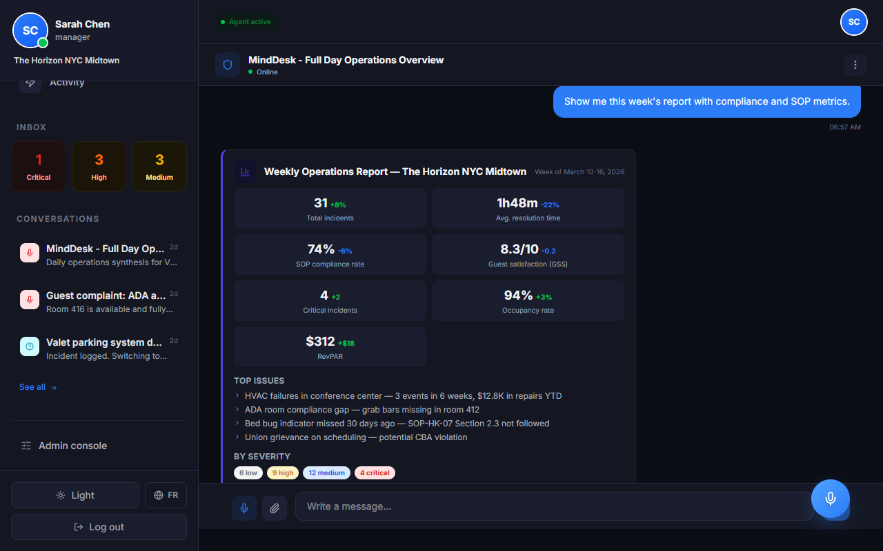Weekly Operations Report